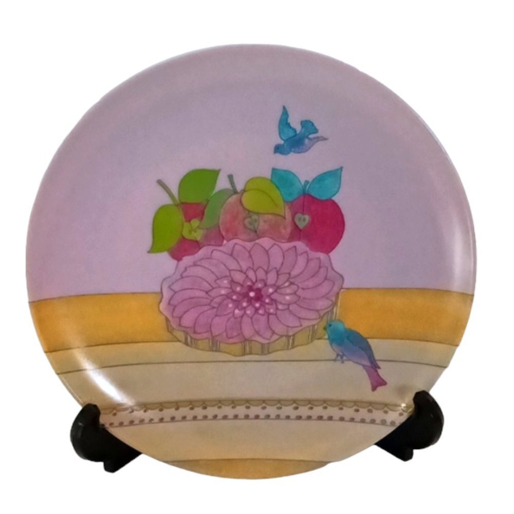 1984 Dessert Plates by Annie Chazottes Vintage Ceramic Set‎ of 6 Gallery Wall